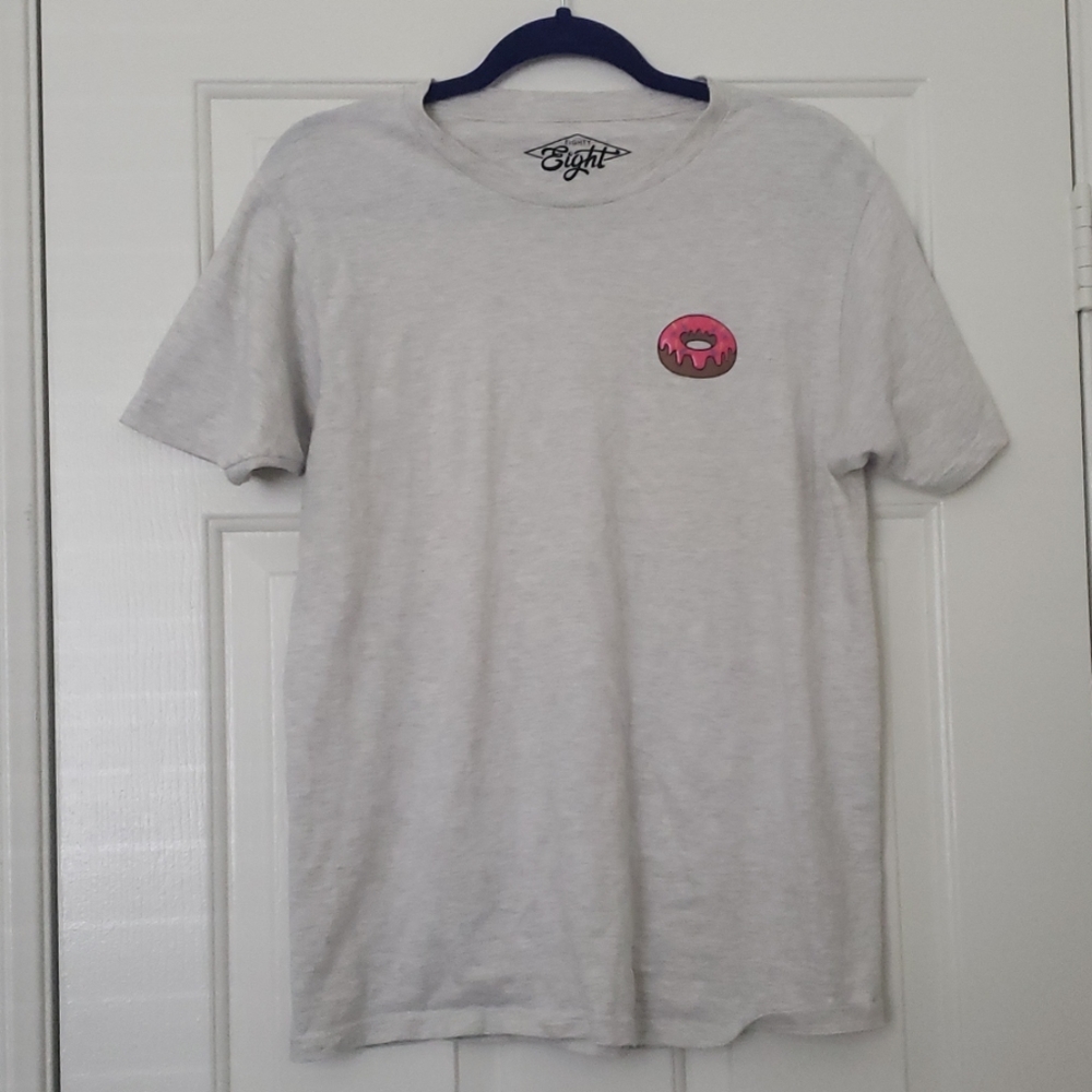 Very Light Grey T-shirt with Donut design
